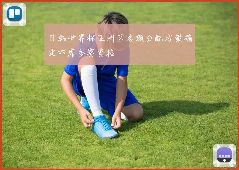 日韩世界杯亚洲区名额分配方案确定四席参赛资格