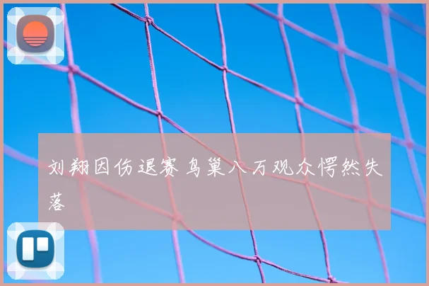 刘翔因伤退赛鸟巢八万观众愕然失落